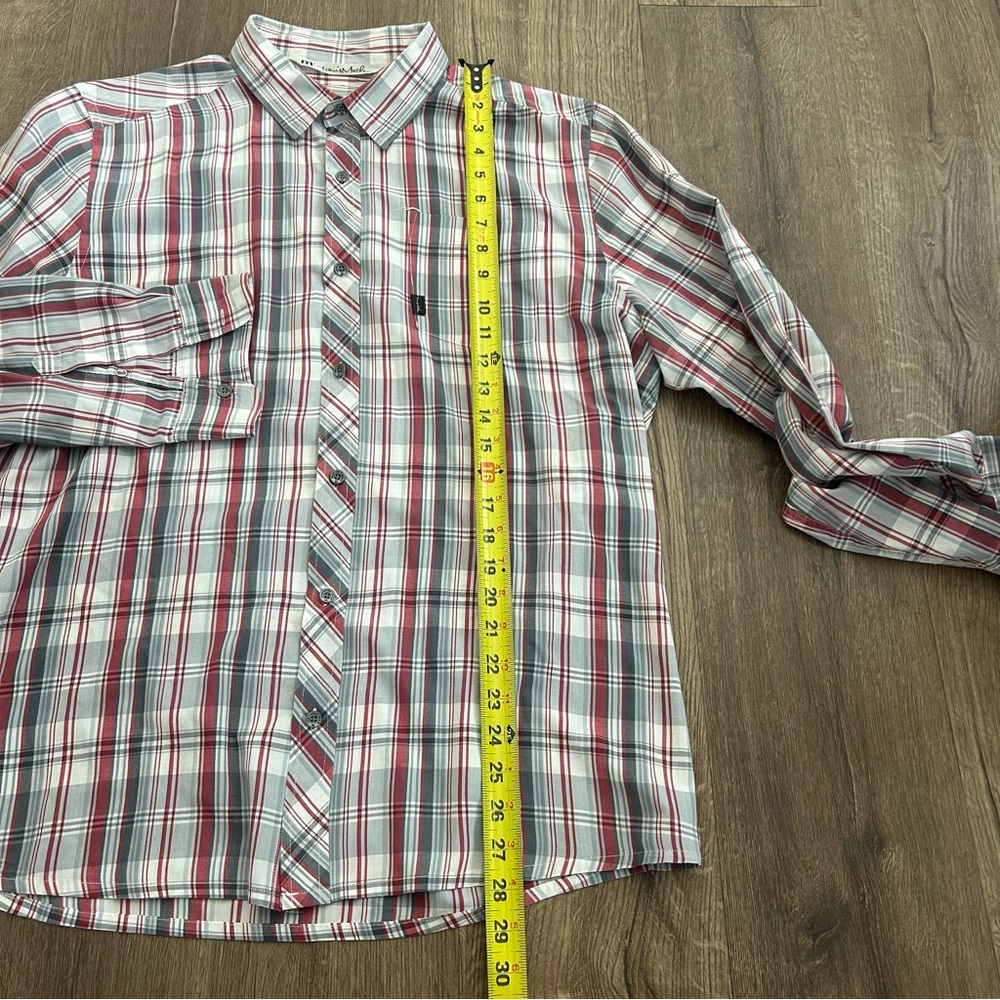 Travis Matthew Red And Grey Button Up Sz Extra La… - image 5